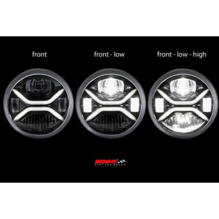 Óptica de faro delantero LED KOSO XENITH - montaje lateral