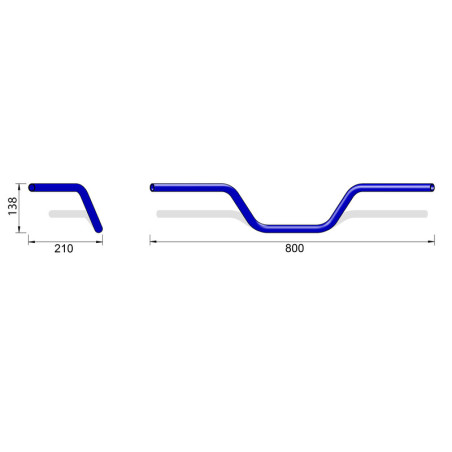 Manillar HIGHSIDER pro Touring L03 acero - cromado
