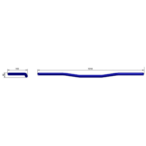 Manillar HIGHSIDER pro Wide Bar L11 1 Inch 95 -D - acero - cromado