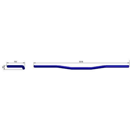 Manillar HIGHSIDER pro Wide Bar L11 1 Inch 95 -D - acero - cromado