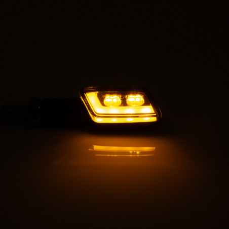 Intermitente LED HIGHSIDER smart Formula-TS - cristal ahumado - homologado E - Pareja
