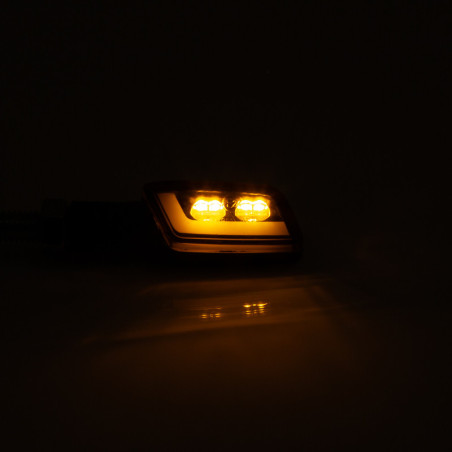 Intermitente/luz de posición LED HIGHSIDER smart Formula-TS 2in1 - cristal ahumado - homologado E - Pareja