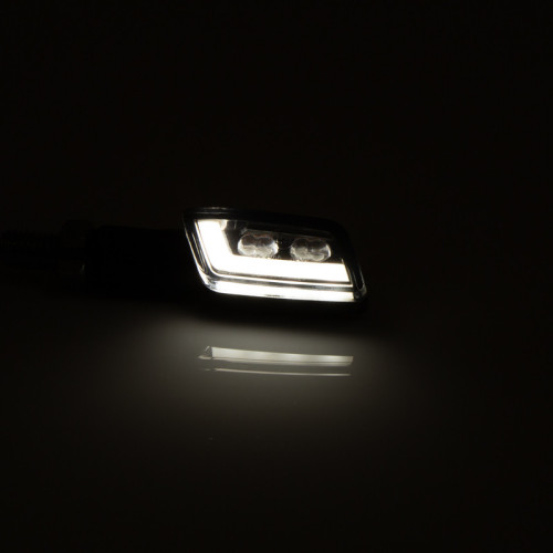 Intermitente/luz de posición LED HIGHSIDER smart Formula-TS 2in1 - cristal ahumado - homologado E - Pareja