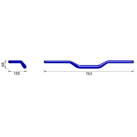 Manillar HIGHSIDER pro X-Bar Superbike X01 1 1/8 Inch - aluminio - negro