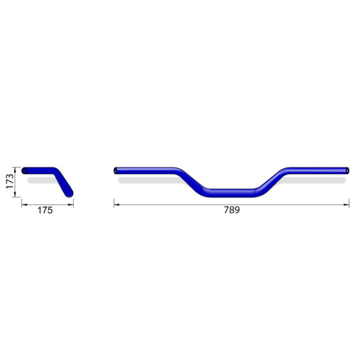 Manillar HIGHSIDER pro X-Bar Naked Bike X02 1 1/8 Inch - aluminio - negro