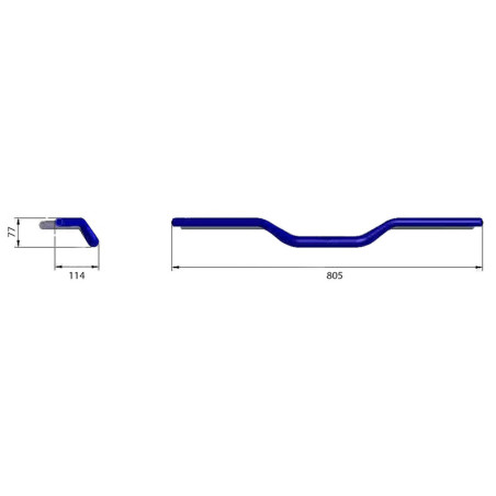 Manillar HIGHSIDER pro X-Bar Adventure X04 1 1/8 Inch - aluminio - negro