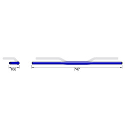 Manillar HIGHSIDER pro X-Bar Drag Bar XD1 1 1/8 Inch - aluminio - negro 2