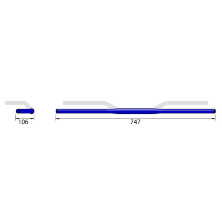 Manillar HIGHSIDER pro X-Bar Drag Bar XD1 1 1/8 Inch - aluminio - negro