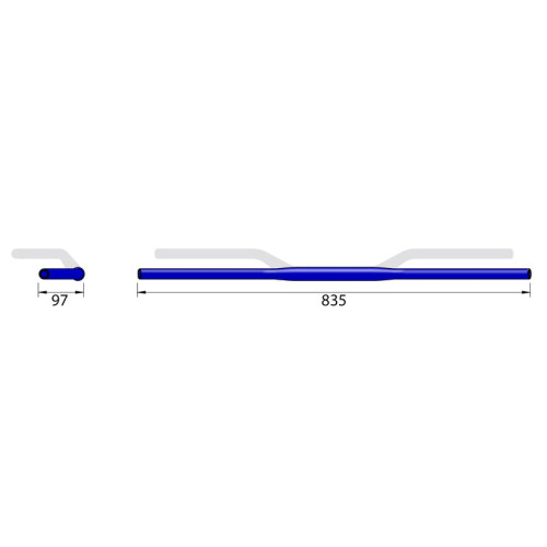 Manillar HIGHSIDER pro X-Bar Drag Bar Wide XD2 1 1/8 Inch - aluminio - negro