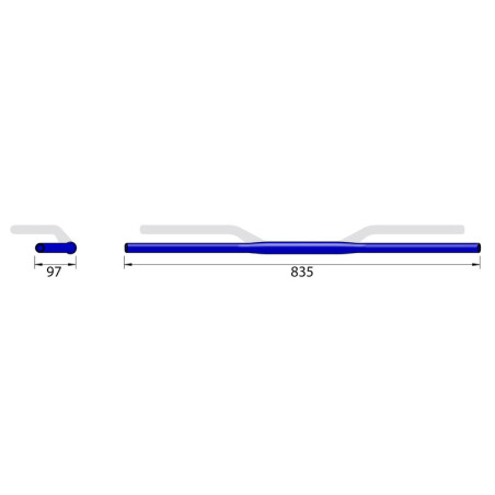 Manillar HIGHSIDER pro X-Bar Drag Bar Wide XD2 1 1/8 Inch - aluminio - negro