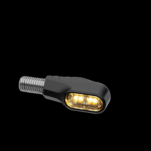 Intermitentes LED para extremo de manillar HIGHSIDER pro Ventura-X – negro mate – pareja