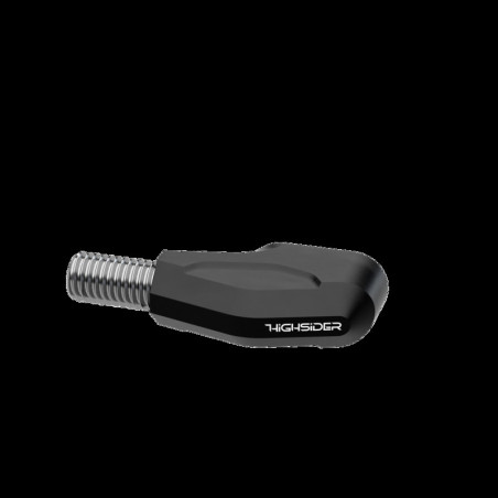 Intermitentes LED para extremo de manillar HIGHSIDER pro Ventura-X – negro mate – pareja