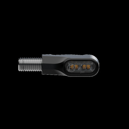 Intermitentes LED para extremo de manillar HIGHSIDER pro Ventura-X – negro mate – pareja