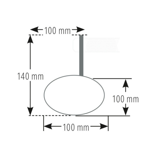 Retrovisor contrapeso de manillar HIGHSIDER smart Superbike -negro