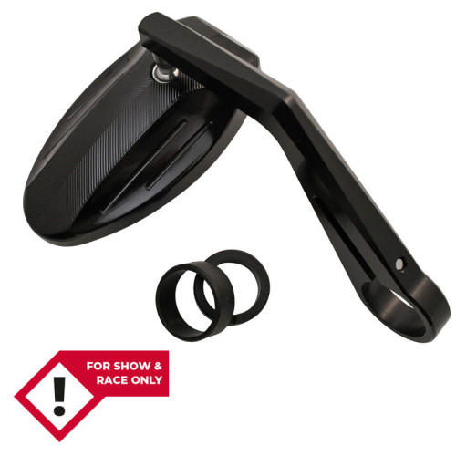 Retrovisor contrapeso de manillar HIGHSIDER smart Ferrara - con ranuras mecanizadas - negro
