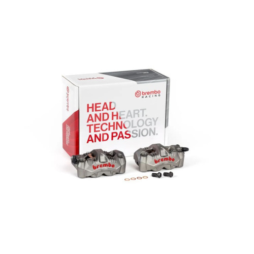 Pinza de freno delantero radial BREMBO UPGRADE GP4-RS 4 pistones Ø30 mm