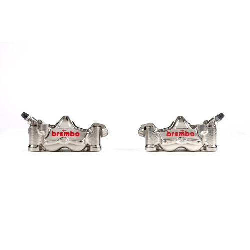 Pinzas BREMBO UPGRADE GP4RX (mecanizadas CNC niquelado) - 100 mm (con pastillas)