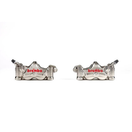 Pinzas BREMBO UPGRADE GP4RX (mecanizadas CNC niquelado) - 100 mm (con pastillas)