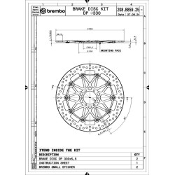 Juego de discos de freno BREMBO UPGRADE Supersport redondo flotante - pareja 2