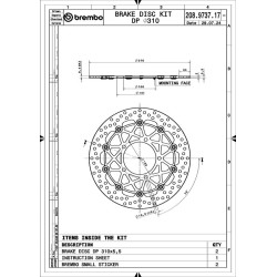 Juego de discos de freno BREMBO UPGRADE Supersport redondo flotante - pareja 2