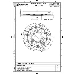 Juego de discos de freno BREMBO UPGRADE Supersport redondo flotante - pareja 2