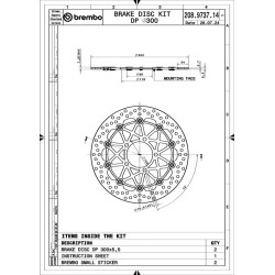 Juego de discos de freno BREMBO UPGRADE Supersport redondo flotante - pareja 2