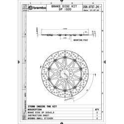 Juego de discos de freno BREMBO UPGRADE Supersport redondo flotante - pareja 2