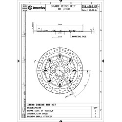 Juego de discos de freno BREMBO UPGRADE T-Drive redondo flotante - pareja 2