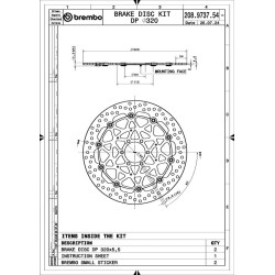Juego de discos de freno BREMBO UPGRADE Supersport redondo flotante - pareja 2