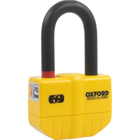 Candado con alarma OXFORD Boss Alarm 14mm x 12 mm + Cadena 2,0 m - Certificado Sold Secure Gold / FG SBSC