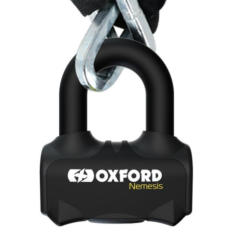 Candado de cadena OXFORD Nemesis de 16 mm con cadena de 1,2 m - Certificado ART4 / Sold Secure Gold