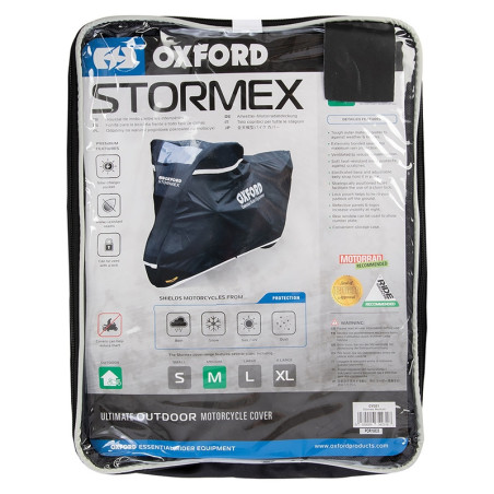 Funda de moto para exterior OXFORD Protex Stretch - Moto / Scooter - Negro - S