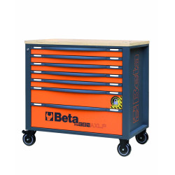 Cajonera móvil BETA RSC24AXLP/7 con 7 cajones + juego de 418 herramientas ¼’’ y ½’’