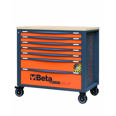 Cajonera móvil BETA RSC24AXLP/7 con 7 cajones + juego de 418 herramientas ¼’’ y ½’’
