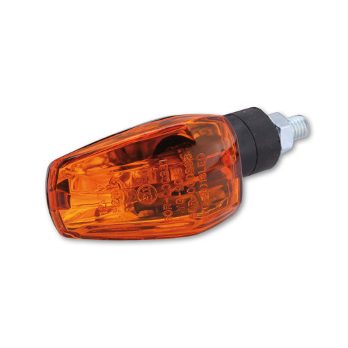 HIGHSIDER smart IMOLA 1 Bulb Mini Indicator Body Black / Lens Orange (Pair), Front & Rear