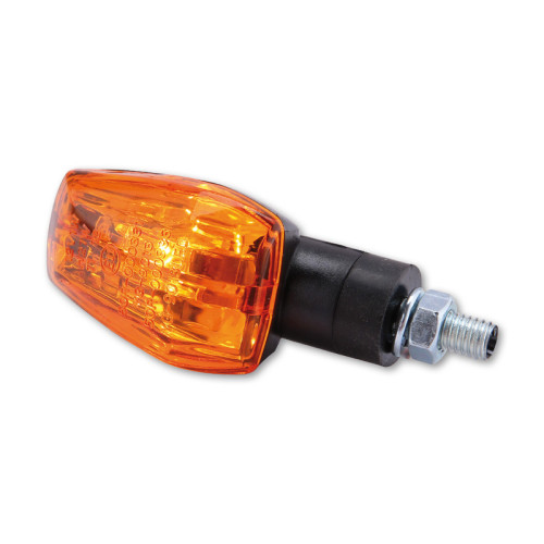 HIGHSIDER smart IMOLA 1 Bulb Mini Indicator Body Black / Lens Orange (Pair), Front & Rear