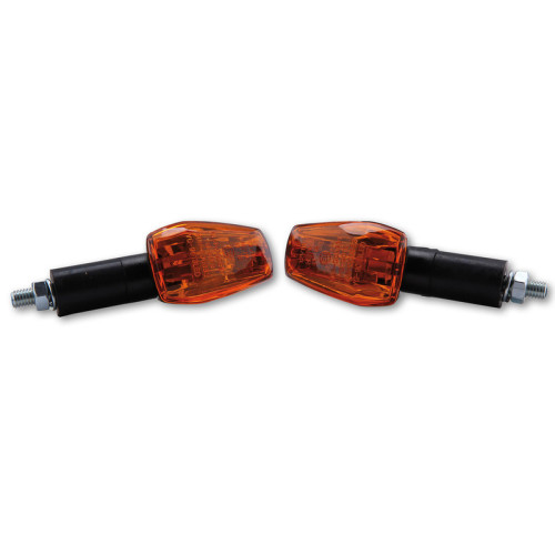 HIGHSIDER smart IMOLA 1 Bulb Mini Indicator Body Black / Lens Orange (Pair), Front & Rear
