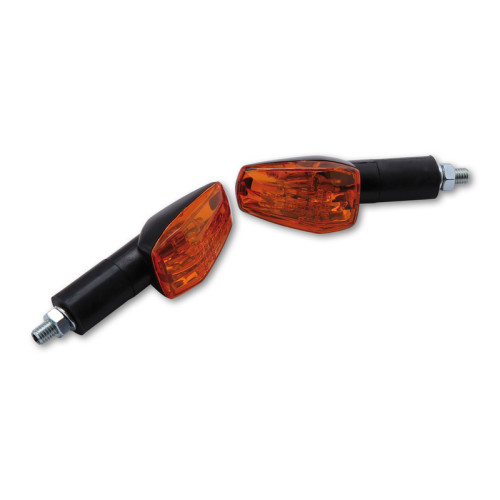 HIGHSIDER smart IMOLA 1 Bulb Mini Indicator Body Black / Lens Orange (Pair), Front & Rear
