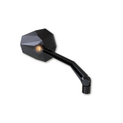 Retrovisor de manillar HIGHSIDER pro Stealth -X2 - con intermitentes LED - negro - Pareja 2