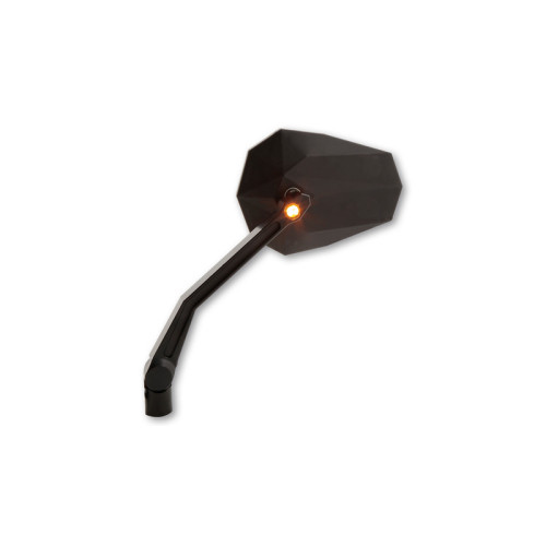 Retrovisor de manillar HIGHSIDER pro Stealth -X2 - con intermitentes LED - negro - Pareja