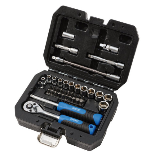 Juego de vasos y puntas métricas DRAPER HI-TORQ® 1/4" Sq. Dr. - 40 pcs