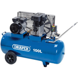 Compresor de aire accionado por correa DRAPER - 100 L - 2.2kW/3hp