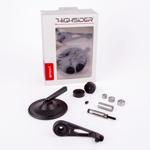 Retrovisor extremo de manillar HIGHSIDER smart Circula-S Force-Evo – negro – 1 pza