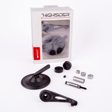 Retrovisor extremo de manillar HIGHSIDER smart Circula-S Force-Evo – negro – 1 pza