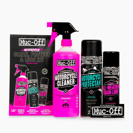 Kit de mantenimiento MUC-OFF Motorcycle Clean, Protect & Lube
