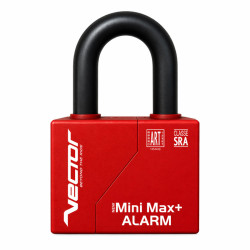 Candado de disco VECTOR New Minimax Alarm+ - 120 dB - Ø16,5 mm – Certificado SRA / ART4