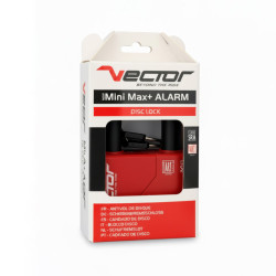 Candado de disco VECTOR New Minimax Alarm+ - 120 dB - Ø16,5 mm – Certificado SRA / ART4 2