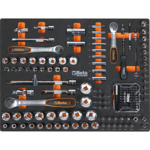 Combinación de mobiliario BETA para taller C45PRO 2.0 W con 268 herramientas