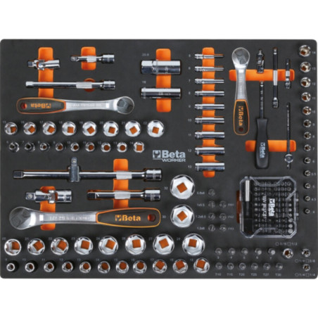 Combinación de mobiliario BETA para taller C45PRO 2.0 W con 268 herramientas