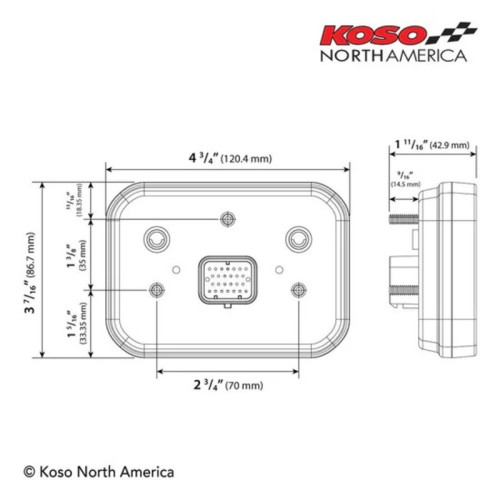 Marcador multi-función TFT KOSO RX-3S 15000 rpm